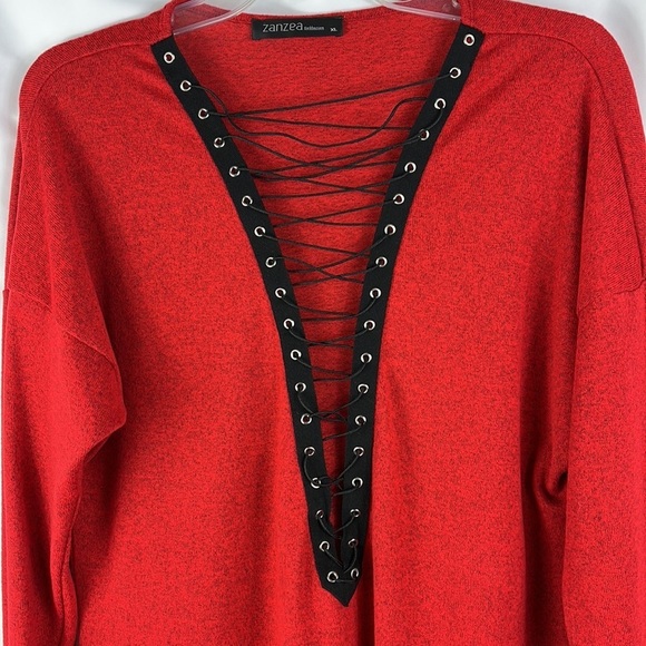 Zanzea peek-a-boo bodice long sleeve dress Sz XL - Picture 3 of 10